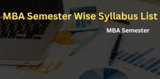 MBA Semester Wise Syllabus List